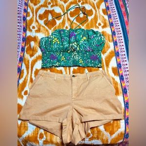 Anthropologie Shirt and Old Navy Shorts